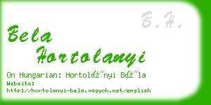 bela hortolanyi business card